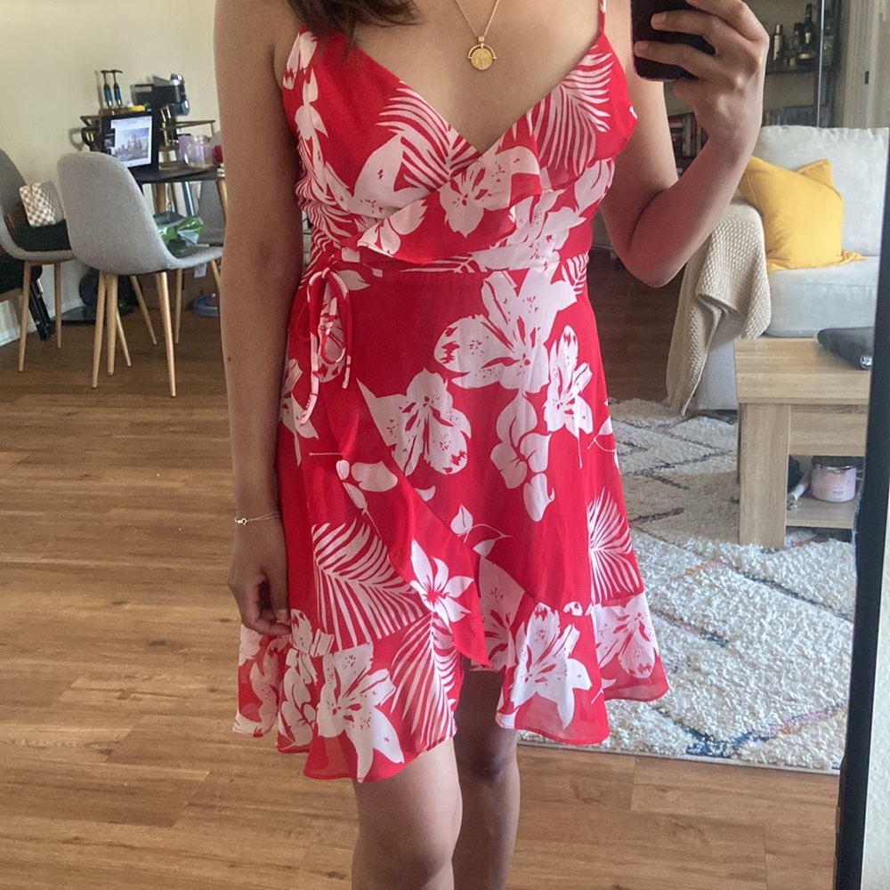 Red Tropical Dress